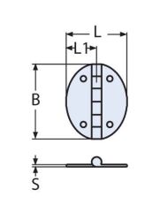 78 x 56, Paslanmaz Menteşe