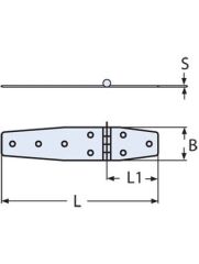 180 x 38, Paslanmaz Menteşe
