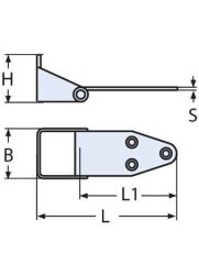 127 x 47, Paslanmaz Menteşe
