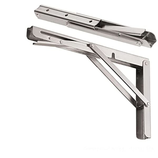 4'lü Ekonomik Paket: 4PLUS Katlanabilir Masa Braketi Seti - AISI 304 Paslanmaz - 30x17 cm