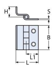 35 x 38, Paslanmaz  Menteşe