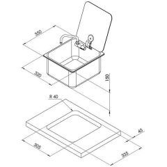 CAN Musluklu, Cam Kapaklı Evye LR1760
