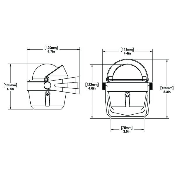 Ritchie Sport B-51 Braketli Denizci Pusulası - Mavi Kadran - Aydınlatmalı ve Kompansatörlü
