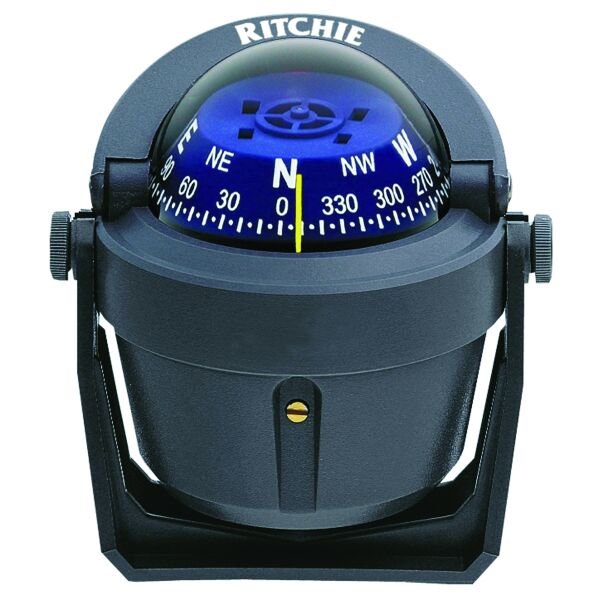 Ritchie Sport B-51 Braketli Denizci Pusulası - Mavi Kadran - Aydınlatmalı ve Kompansatörlü