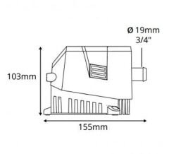 Attwood Sahara Mk2 sintine pompası 800. 12V