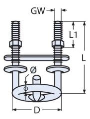 Su Kayağı Kancası 90 mm Çap