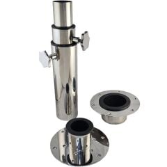 Gömme 3 Kademeli Teleskopik Paslanmaz Masa Ayağı