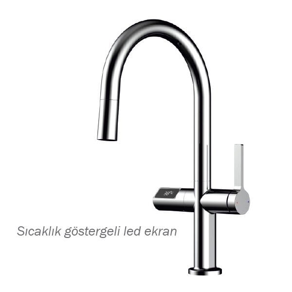 Acar Ion Serisi Led Ekranlı Kuğu Evye Bataryası
