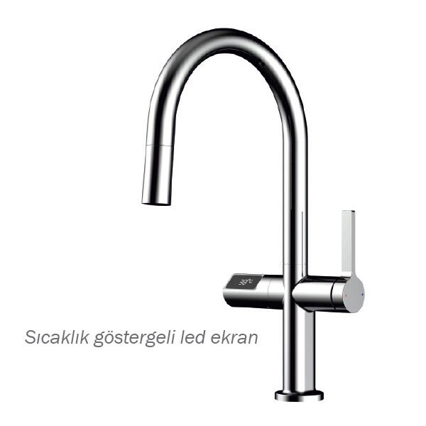 Acar Ion Serisi Led Ekranlı Kuğu Evye Bataryası