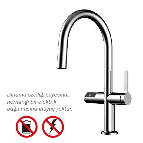 Acar Ion Serisi Led Ekranlı Kuğu Evye Bataryası