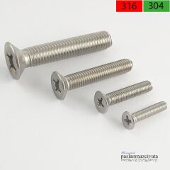 M5 Paslanmaz Yıldız Havşa Baş Vida Çeşitleri (YHB) DIN965