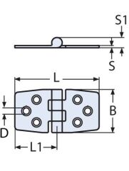 Paslanmaz Menteşe, 118 x 38
