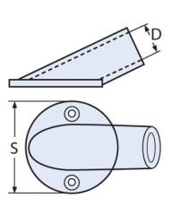 25mm 30 Vardavela, korkuluk Boru Ayağı