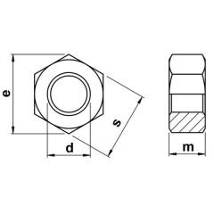 Paslanmaz  SOL DİŞ Somun Çeşitleri DIN934