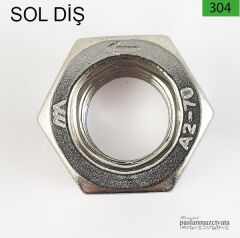 Paslanmaz  SOL DİŞ Somun Çeşitleri DIN934