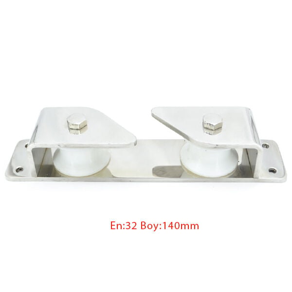 Paslanmaz Çelik Makaralı Kurtağzı 140 mm - Çift Makaralı Krom Tekne Kurtağzı