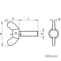 M6 Paslanmaz Kelebek Civata Çeşitleri DIN316
