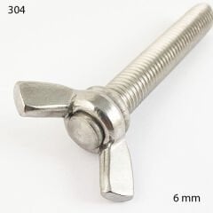 M6 Paslanmaz Kelebek Civata Çeşitleri DIN316