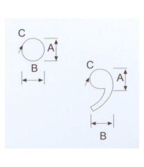 Nokta Virgül Kabartma Paslanmaz, 316 Kalite