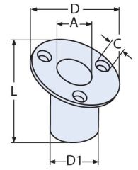 30mm Bayrak Direği Ayağı