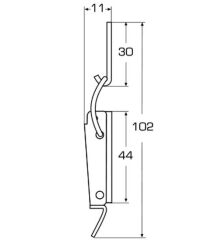 102 X 16,5 mm,Paslanmaz Mandallı Kilit