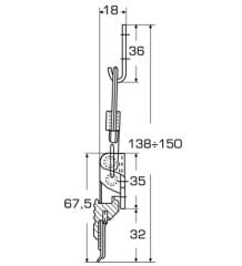 138-150 X 24 mm, Paslanmaz Mandallı Kilit, Ayarlı