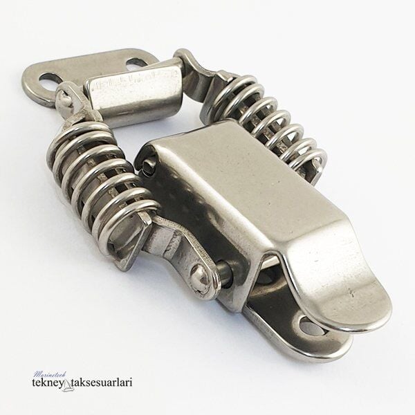 60-63 X 15 mm, Paslanmaz Mandallı Kilit, Yaylı