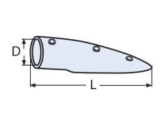 TUTAMAK BORU SONU 5 DERECE ÇAP:22MM