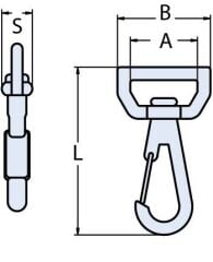 Kayış Halat Bağlantı Kancası, fırdöndülü