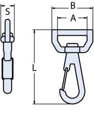 Kayış Halat Bağlantı Kancası, fırdöndülü