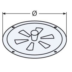 100mm Kapalı, Açık kelebek Havalandırma