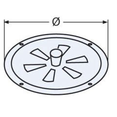 125mm Kapalı, Açık kelebek Havalandırma