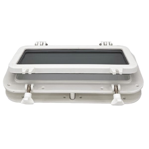 4PLUS Beyaz Dikdörtgen Lumboz - 200x400 mm - ABS Plastik - İçten Montajlı