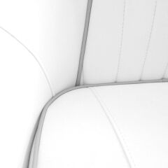 Kompakt Tekne Kaptan Koltuğu - Alçak Sırtlı Marin Koltuk - Beyaz/Gri Fitilli