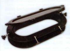 İçten Montajlı Siyah Oval Lumboz - ABS Plastik (26 x 50 cm)