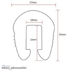 Tekne kenar, Küpeşte Fitili, Lastiği, Siyah