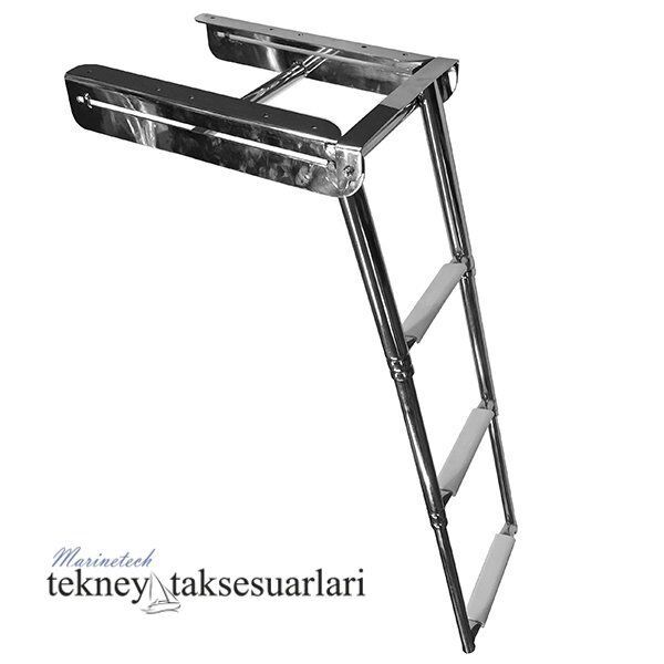 Kızaklı teleskopik merdiven, Kapaklı 3 basamaklı 304 kalite