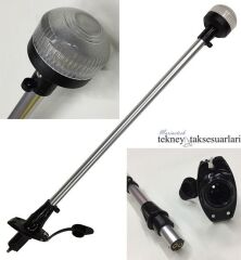 LED Işıklı, Soketli, Bayrak Direği, Seyir Feneri, SİYAH