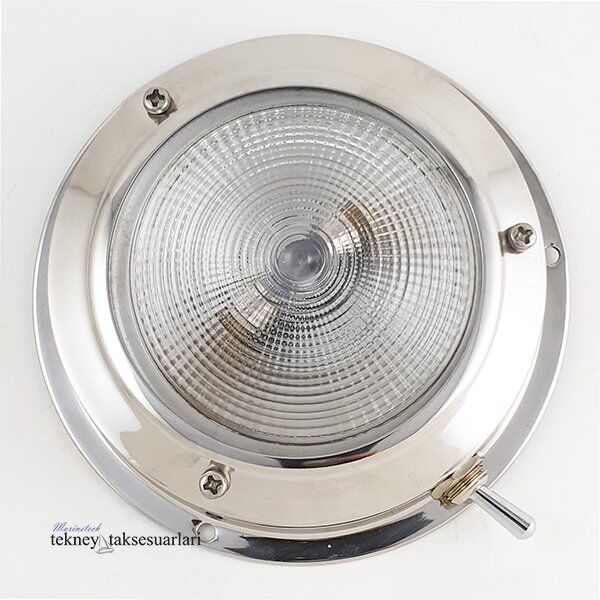 12V Paslanmaz Tavan Lambası 110mm
