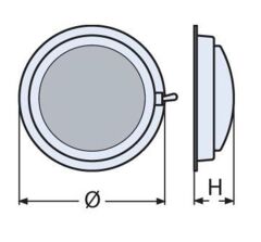 12V Paslanmaz Tavan Lambası 110mm