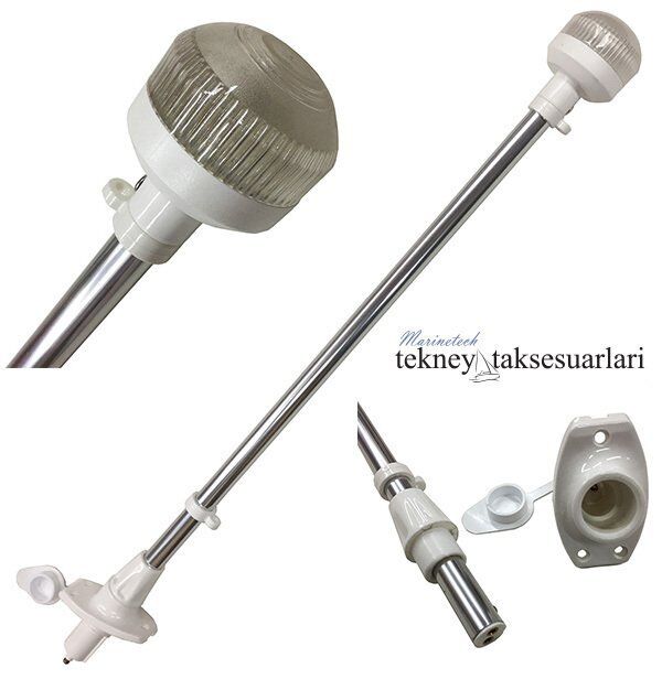 LED Işıklı, Soketli, Bayrak Direği, Seyir Feneri, BEYAZ