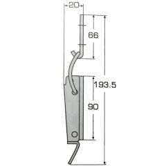 194 X 31 mm, Paslanmaz Mandallı Kilit