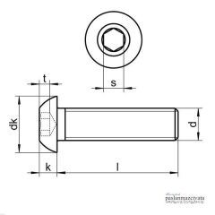 M3 Paslanmaz Bombe Baş Alyan (imbus) Civata Çeşitleri DIN7380