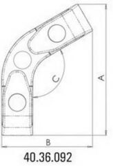 Paslanmaz Köşe kurtağızı 163mm