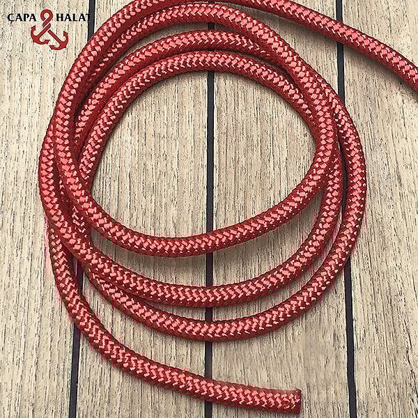 KIRMIZI Renkli Halat Çeşitleri, %100 Polyester