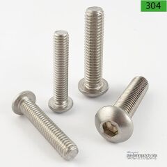 M4 Paslanmaz Bombe Baş Alyan (imbus) Civata Çeşitleri DIN7380