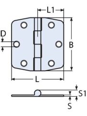 Paslanmaz Oval  Menteşe, 60 x 80