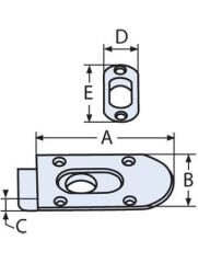 91mm Paslanmaz Yaylı Sürgü Kilit