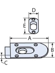 91mm Paslanmaz Yaylı Sürgü Kilit