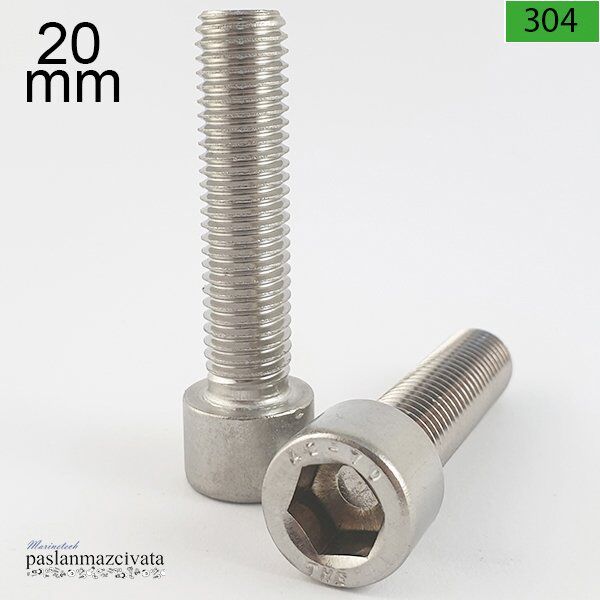 M20 Paslanmaz İmbus Civata Çeşitleri DIN912
